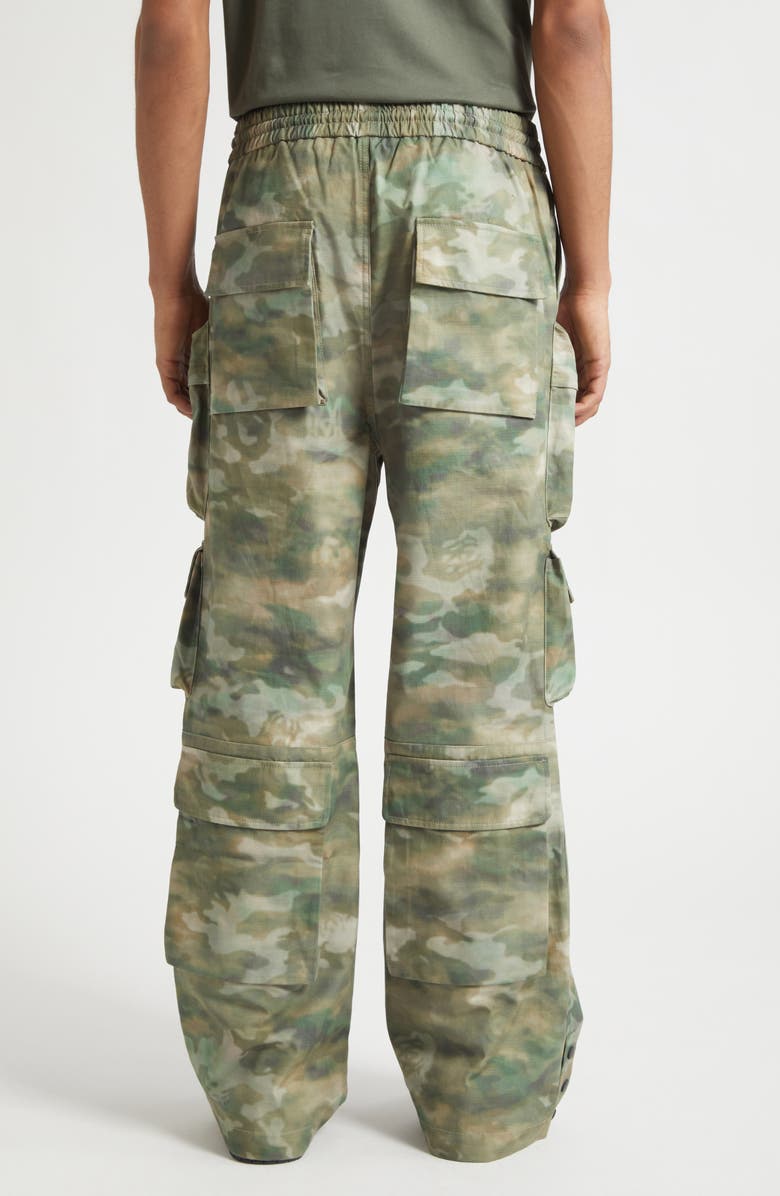 AMIRI Camo Print Drawstring Cargo Pants, Alternate, color, Camo