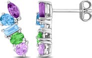 Julianna B. Gemstone Multi-Cut Drop Earrings Sterling Silver