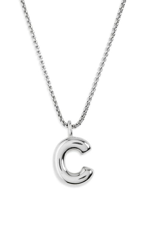 Open Edit Waterproof Bubble Initial Pendant Necklace