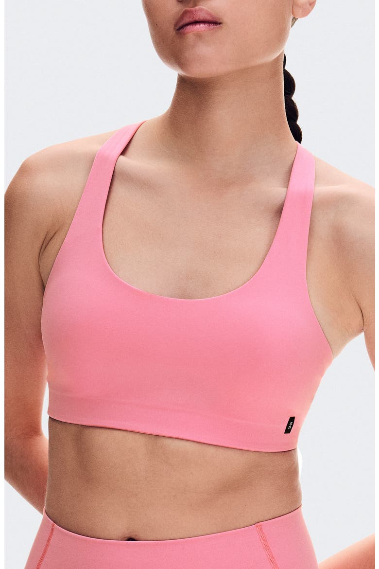 Studio Racerback Sports Bra, Main, color, MAGNOLIA