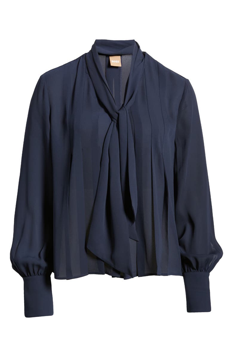 BOSS Bijulia Tie Neck Blouse, Alternate, color, 