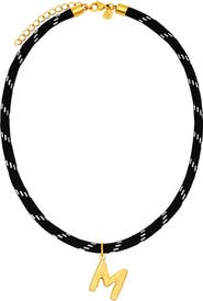 Petit Moments Bubble Initial Pendant Cord Necklace