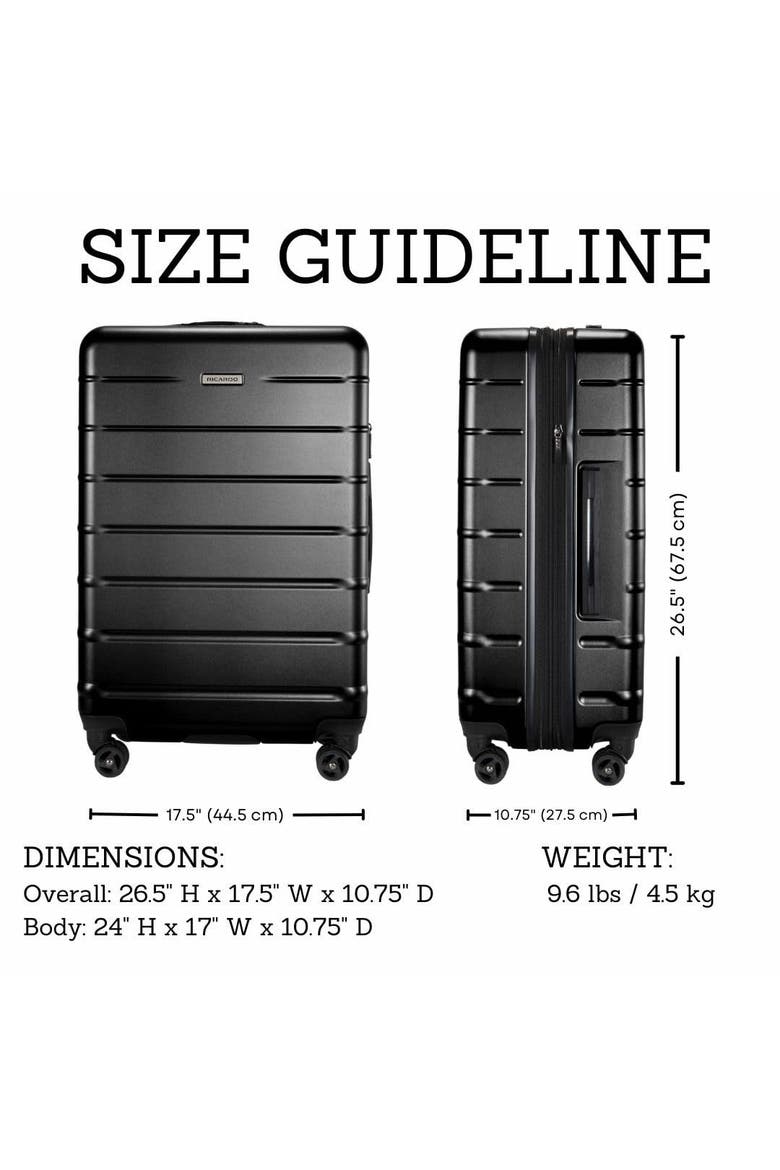 Cambria Hardside Luggage 24-inch Medium Checked, Alternate, color, Black Pearl