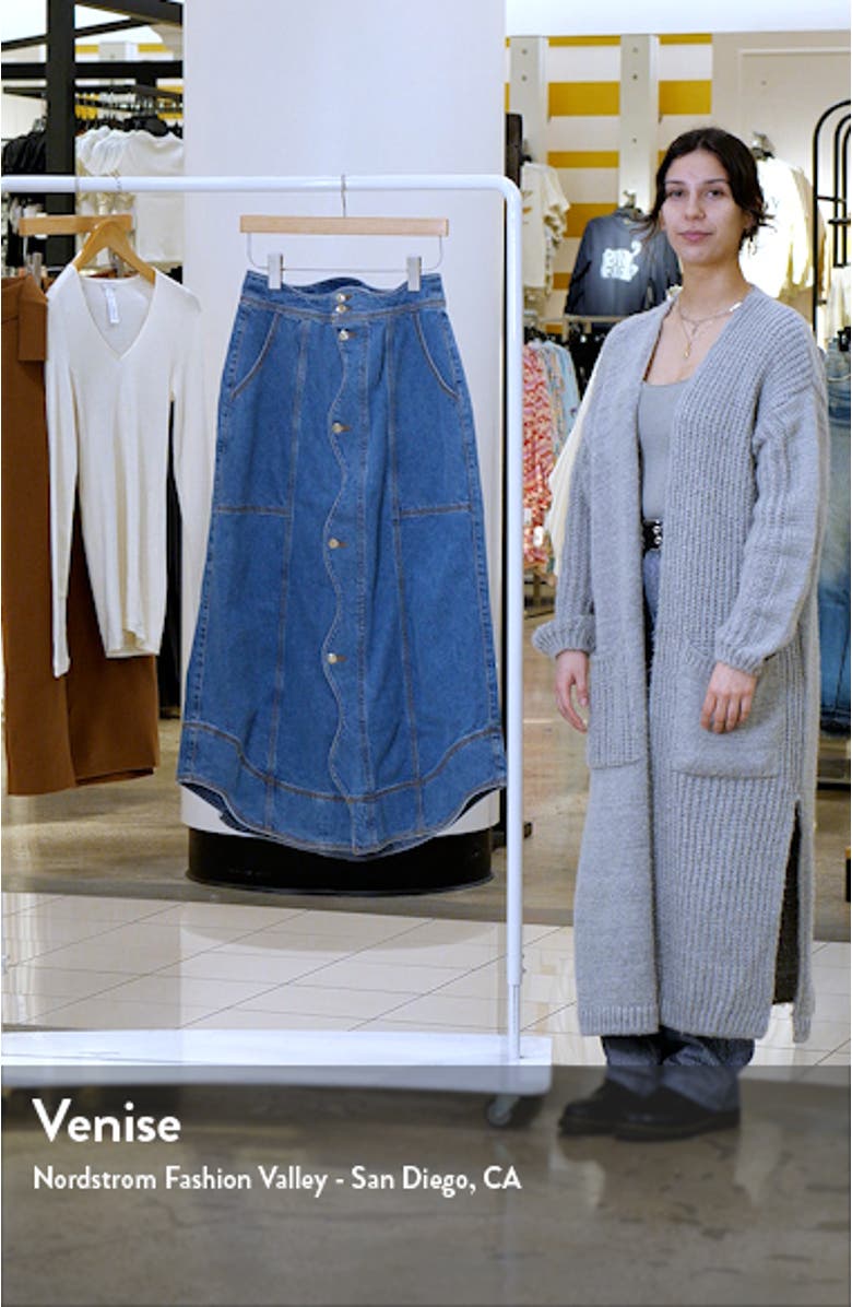 Wave Denim Maxi Skirt, sales video thumbnail