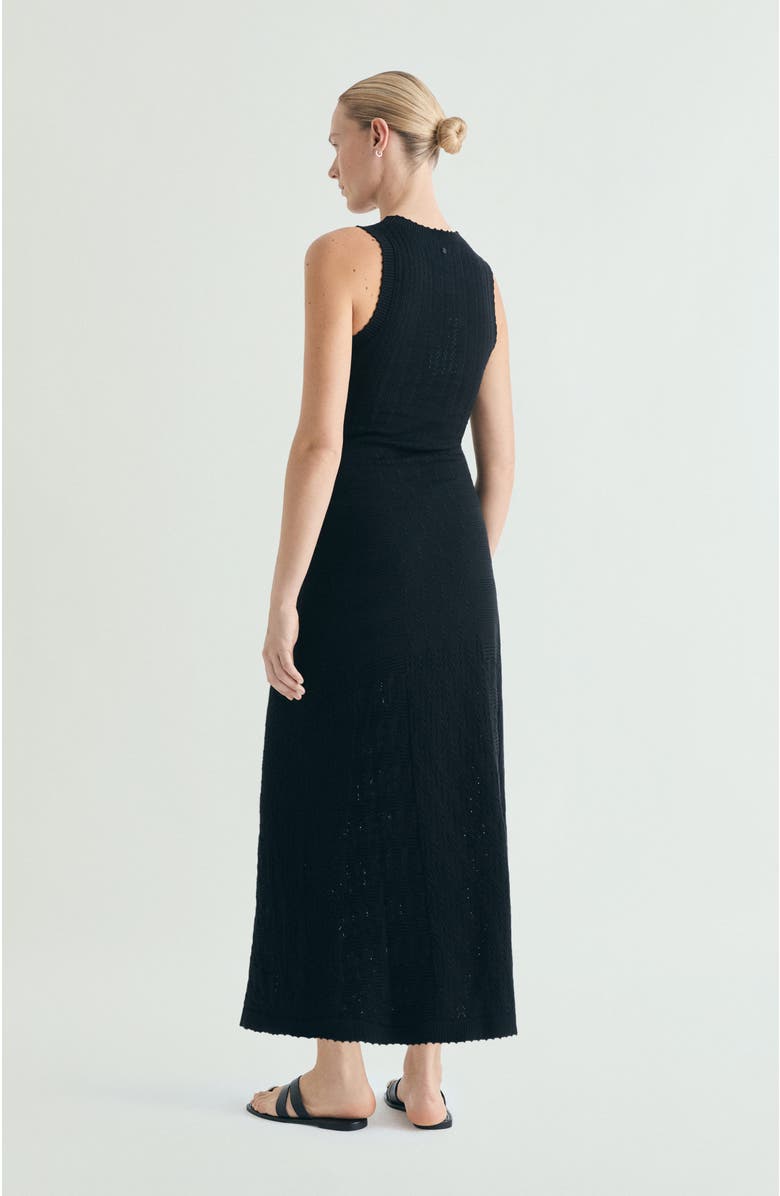 Scalpers Openwork knit dress, Alternate, color, Black