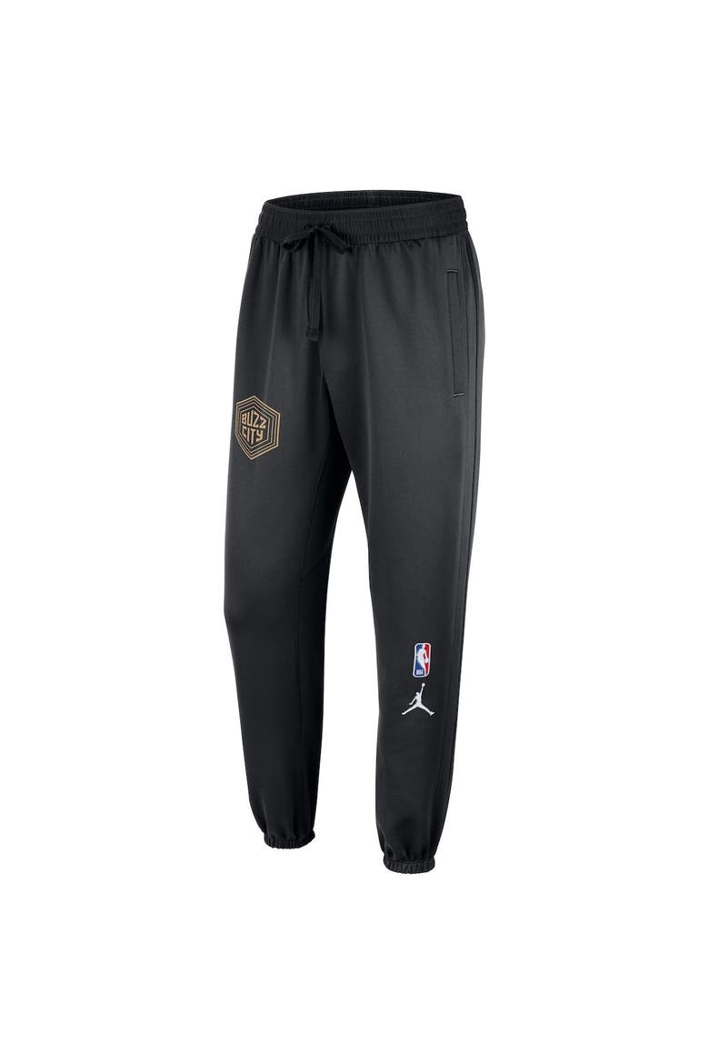 Men's Jordan Brand Black Charlotte Hornets 2022/23 City Edition Showtime ThermaFlex Sweatpants, Alternate, color, Black