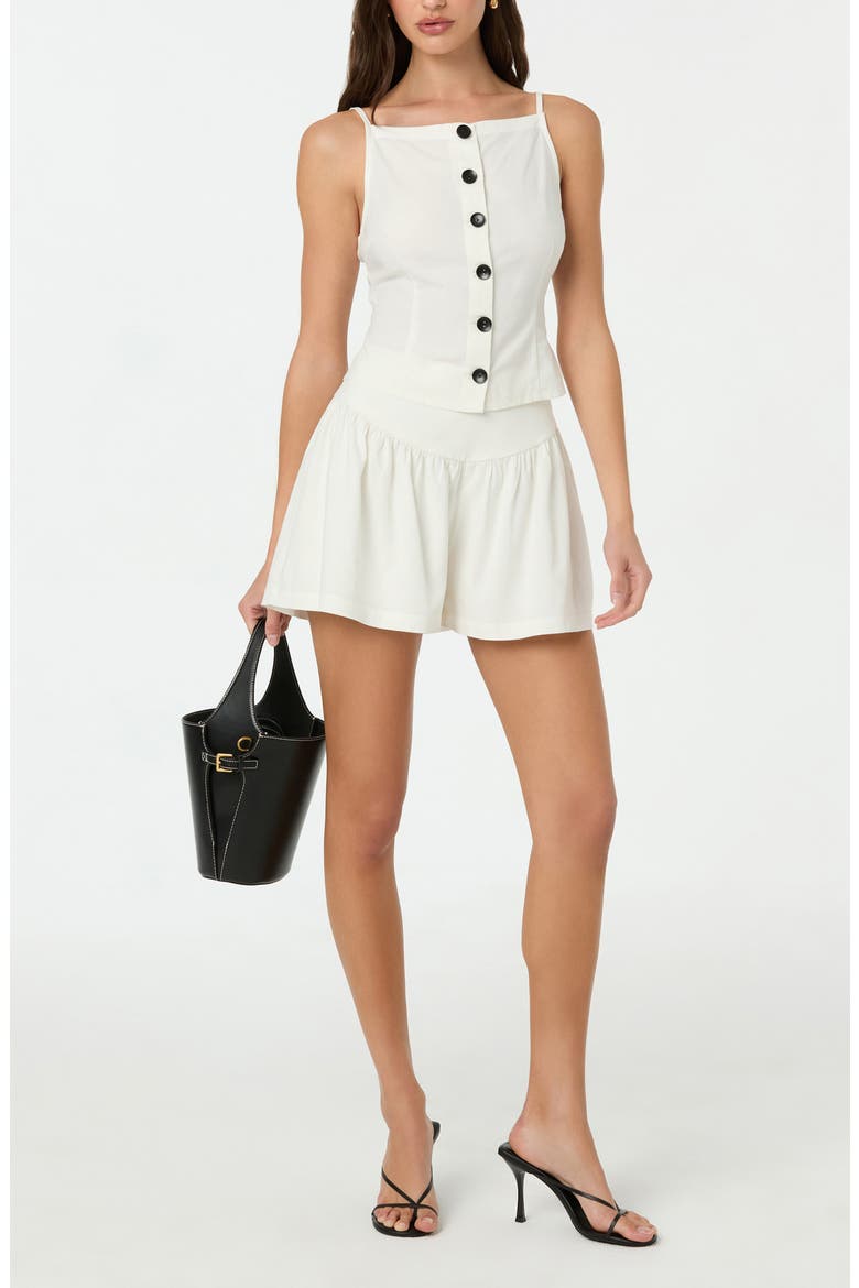 Boat Neck Button-Up Camisole, Alternate, color, WHITE