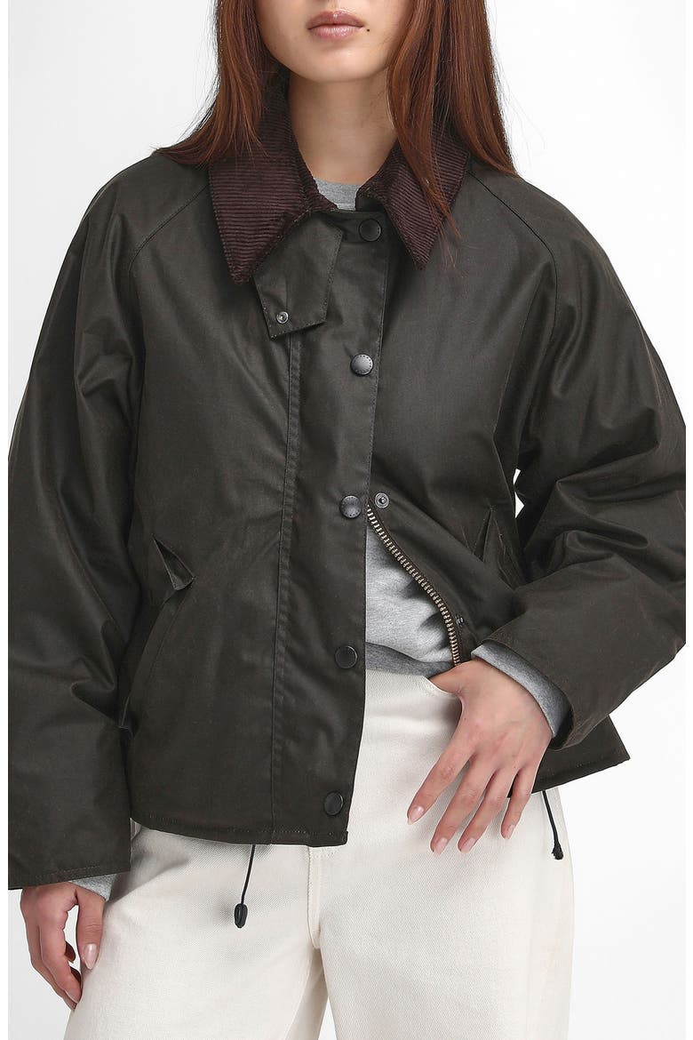 Transport Waxed Cotton Jacket, Main, color, OLIVE/ CLASSIC