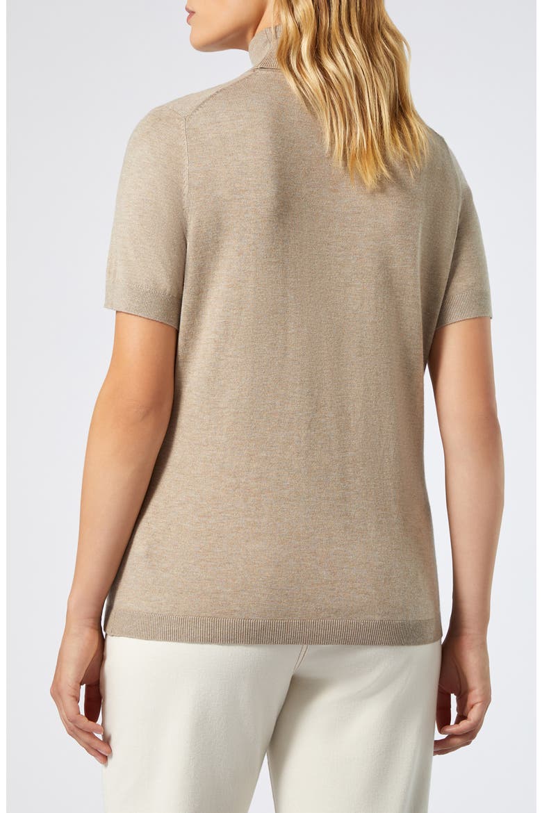 Short Sleeve Turtleneck Sweater, Alternate, color, BEIGE