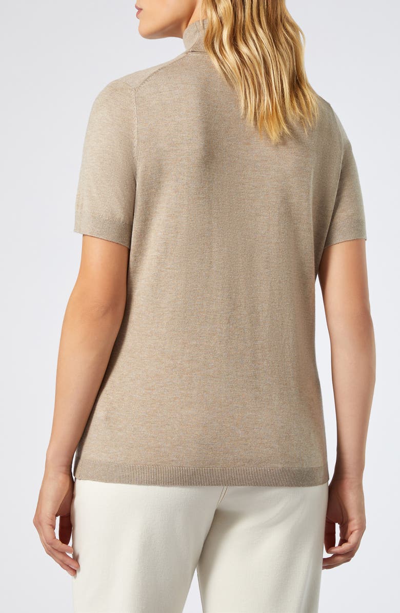 Marina Rinaldi Short Sleeve Turtleneck Sweater, Alternate, color, 