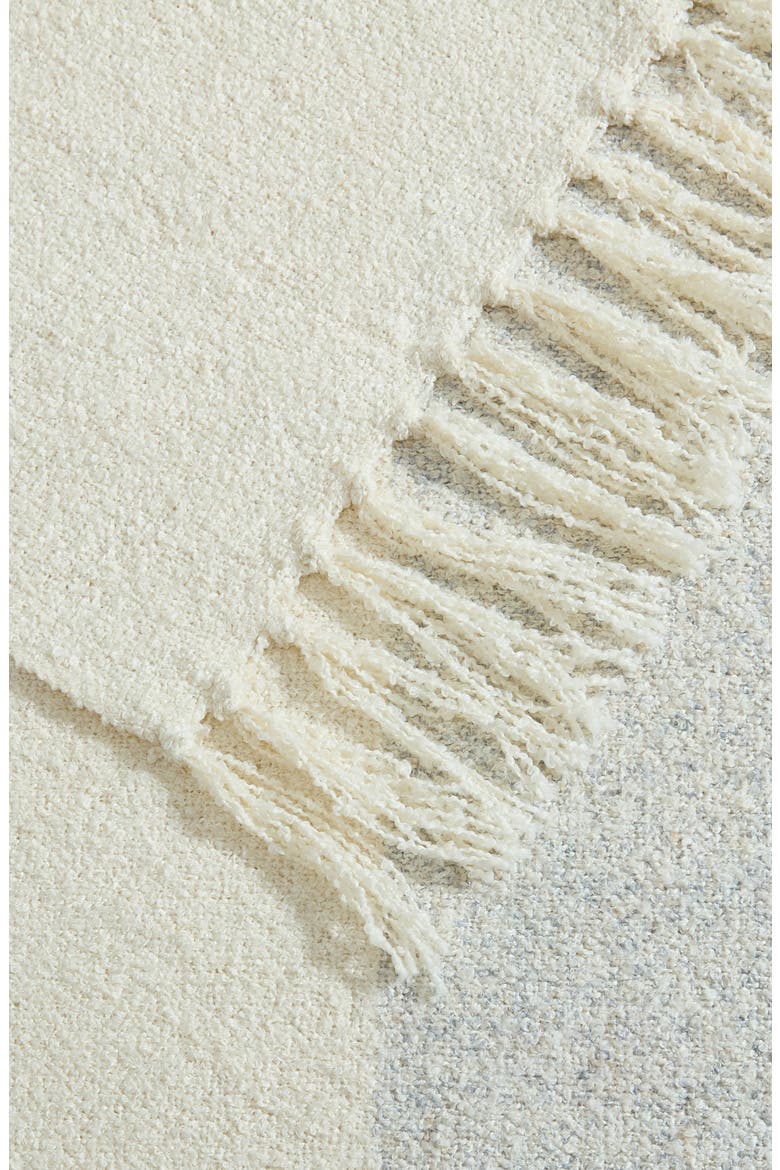 Kiawah Plush Throw Blanket, Alternate, color, BEIGE/ WHITE