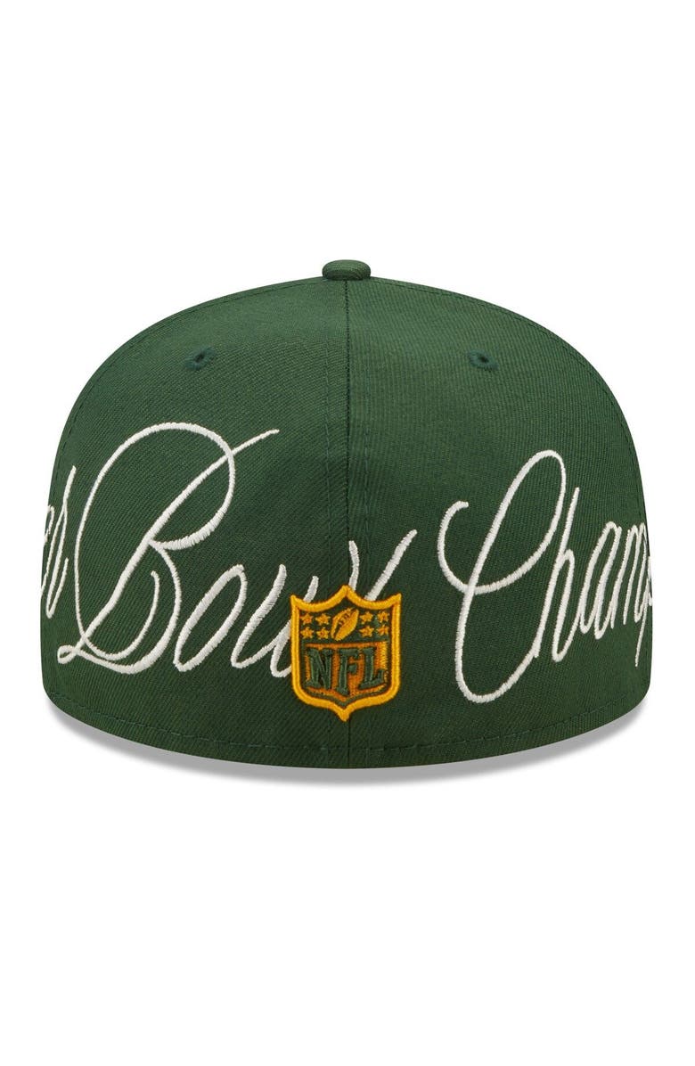 New Era Men's New Era Green Green Bay Packers Historic Champs 59FIFTY Fitted Hat, Alternate, color, 