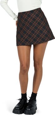 Princess Polly Fike Plaid Miniskirt
