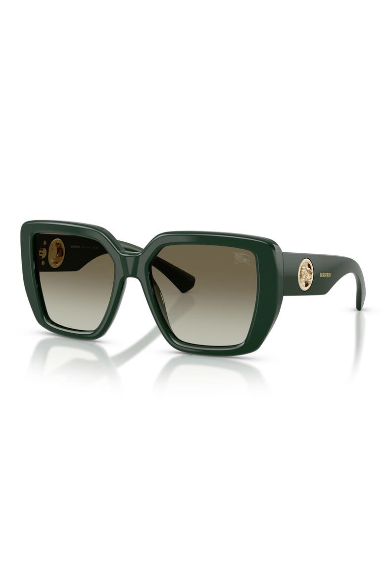 54mm Square Sunglasses, Alternate, color, GREEN / GREEN GRADIENT