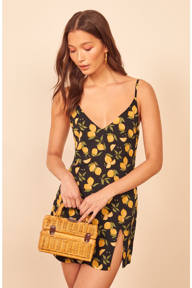 Marlowe Sleeveless Minidress, Alternate, color, LEMON DROP