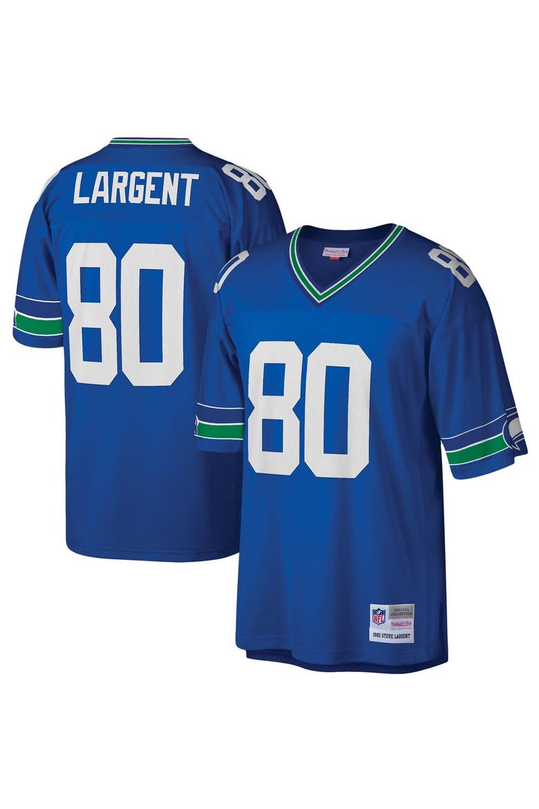 Men's Mitchell & Ness Steve Largent Royal Seattle Seahawks Legacy Replica Jersey, Main, color, Royal