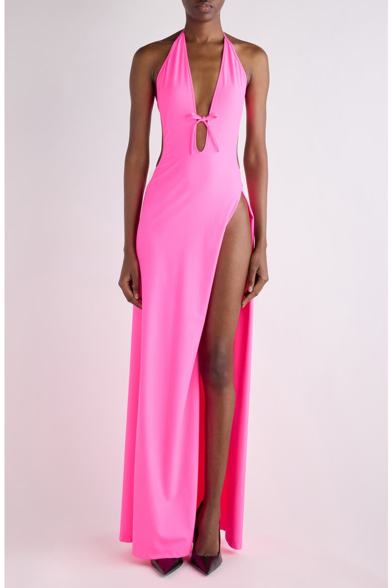 Tucked-In Swimwear Dress, Main, color, NEO PINK
