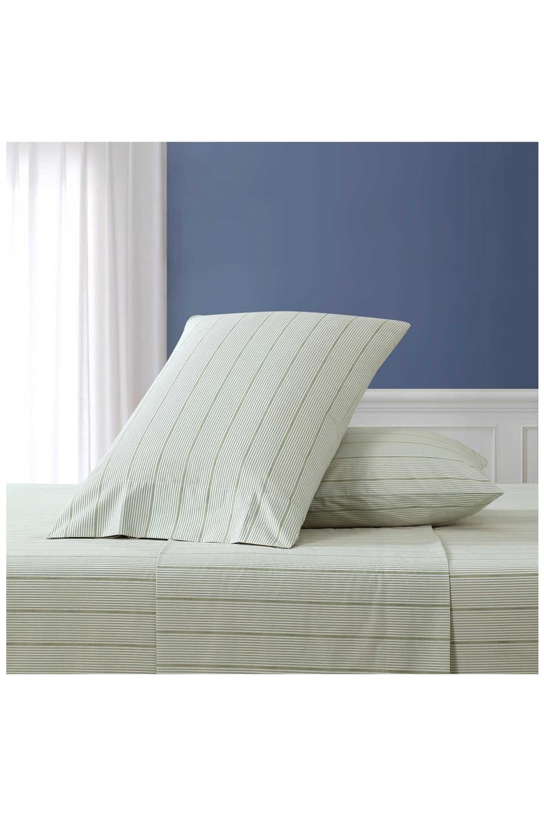 Ellipse Stripe 200 Thread Count Cotton Percale Sheet Set, Alternate, color, GREEN ELLIPSE STRIPE