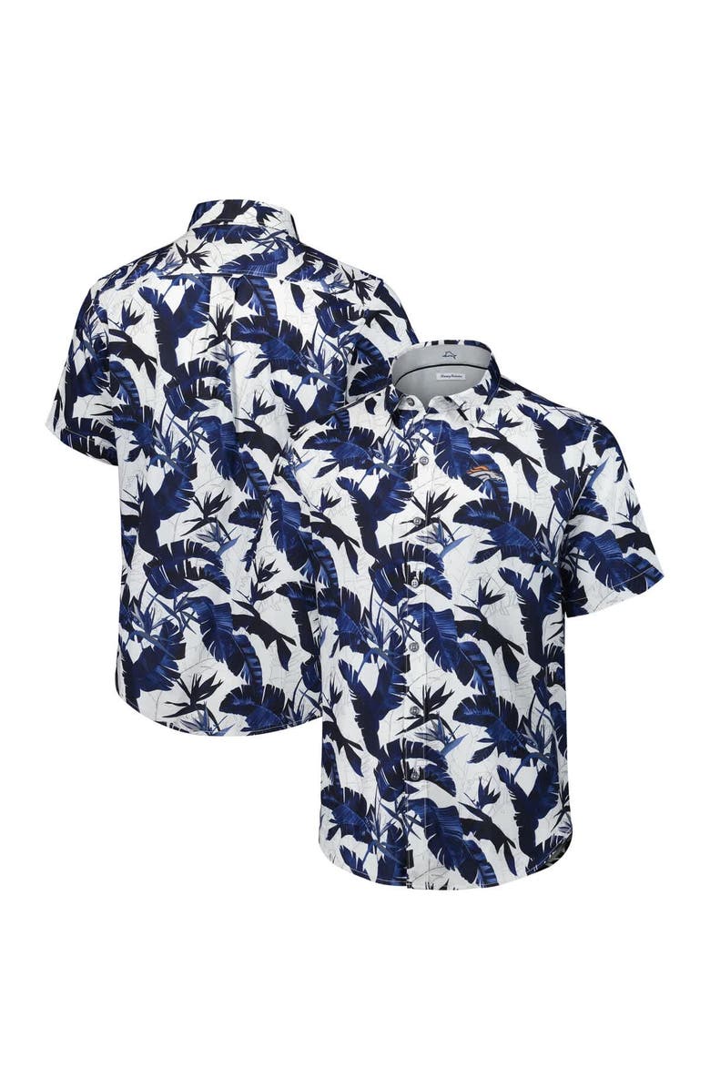 Tommy Bahama Men's Tommy Bahama Navy Denver Broncos Sunnyvale Blooms Camp Button-Up Shirt, Alternate, color, 