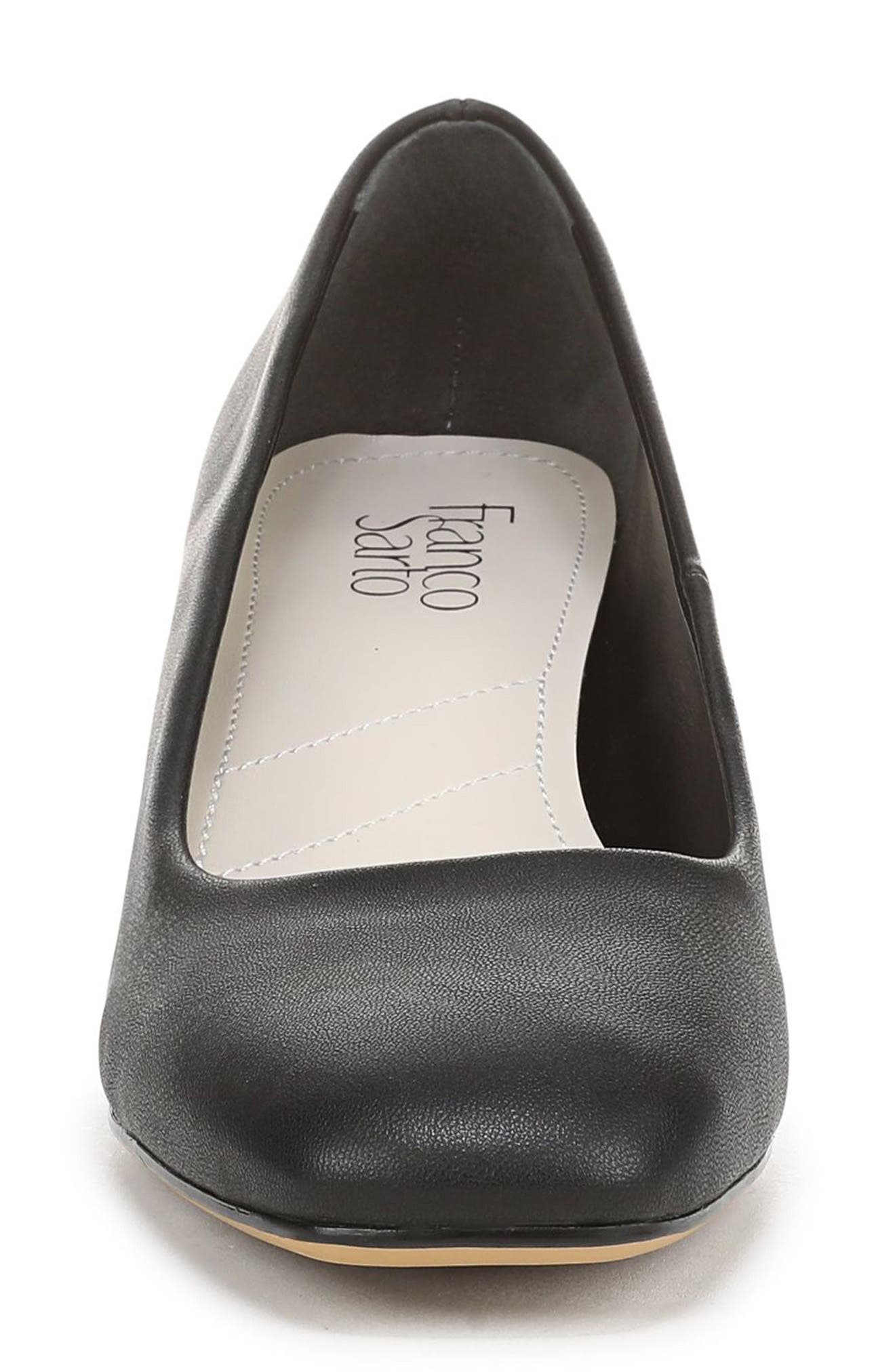 Franco Sarto Linza Square Toe Pump, Alternate, color, Black