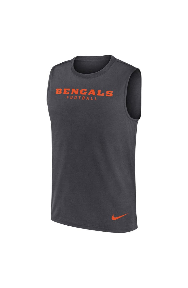 Nike Men's Nike Charcoal Cincinnati Bengals Primetime Legend Performance Muscle Tank Top, Alternate, color, 
