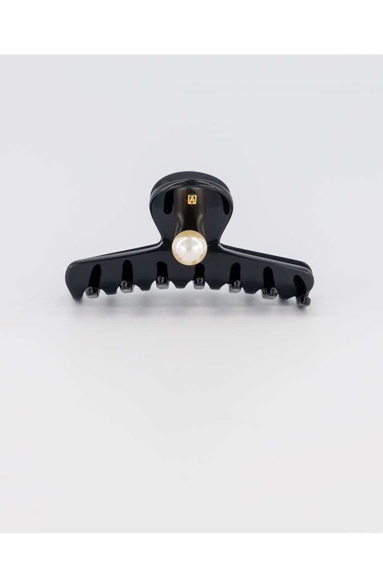 Alexandre de Paris Les Perles acetate hair clip, Main, color, Black