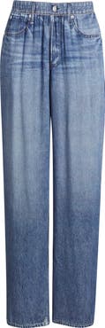 rag & bone rb Miramar Slink Trompe l'Oeil Faux Denim Wide Leg Lounge Pants