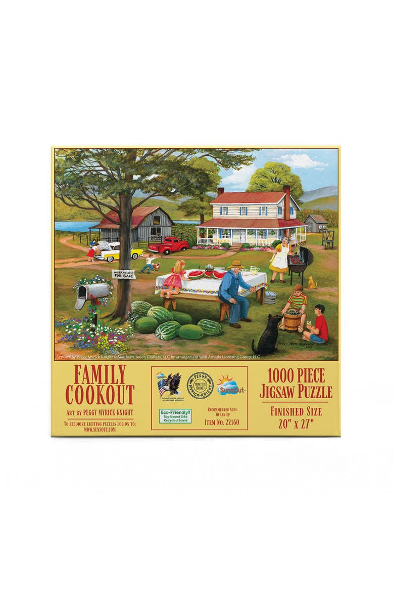 Family Cookout 1000 piece Jigsaw Puzzle for Adults, Alternate, color, Multicolor