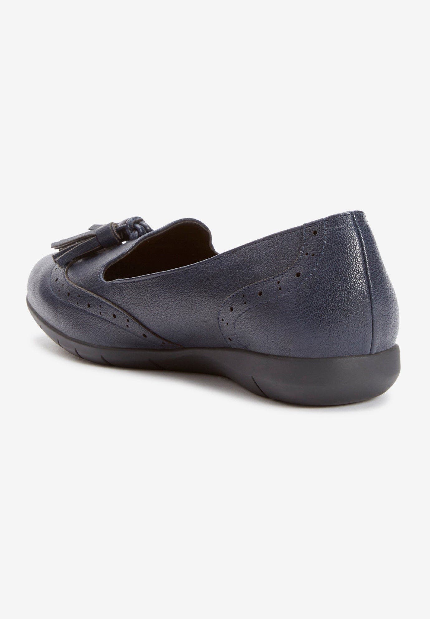 Comfortview The Aster Slip On Flat, Alternate, color, Navy