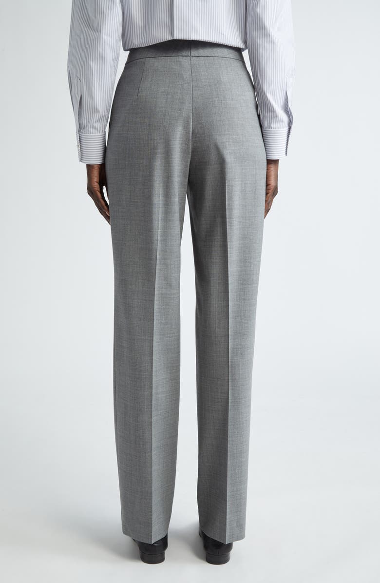 Lafayette 148 New York Irving Straight Leg Stretch Wool Pants, Alternate, color, Nickel