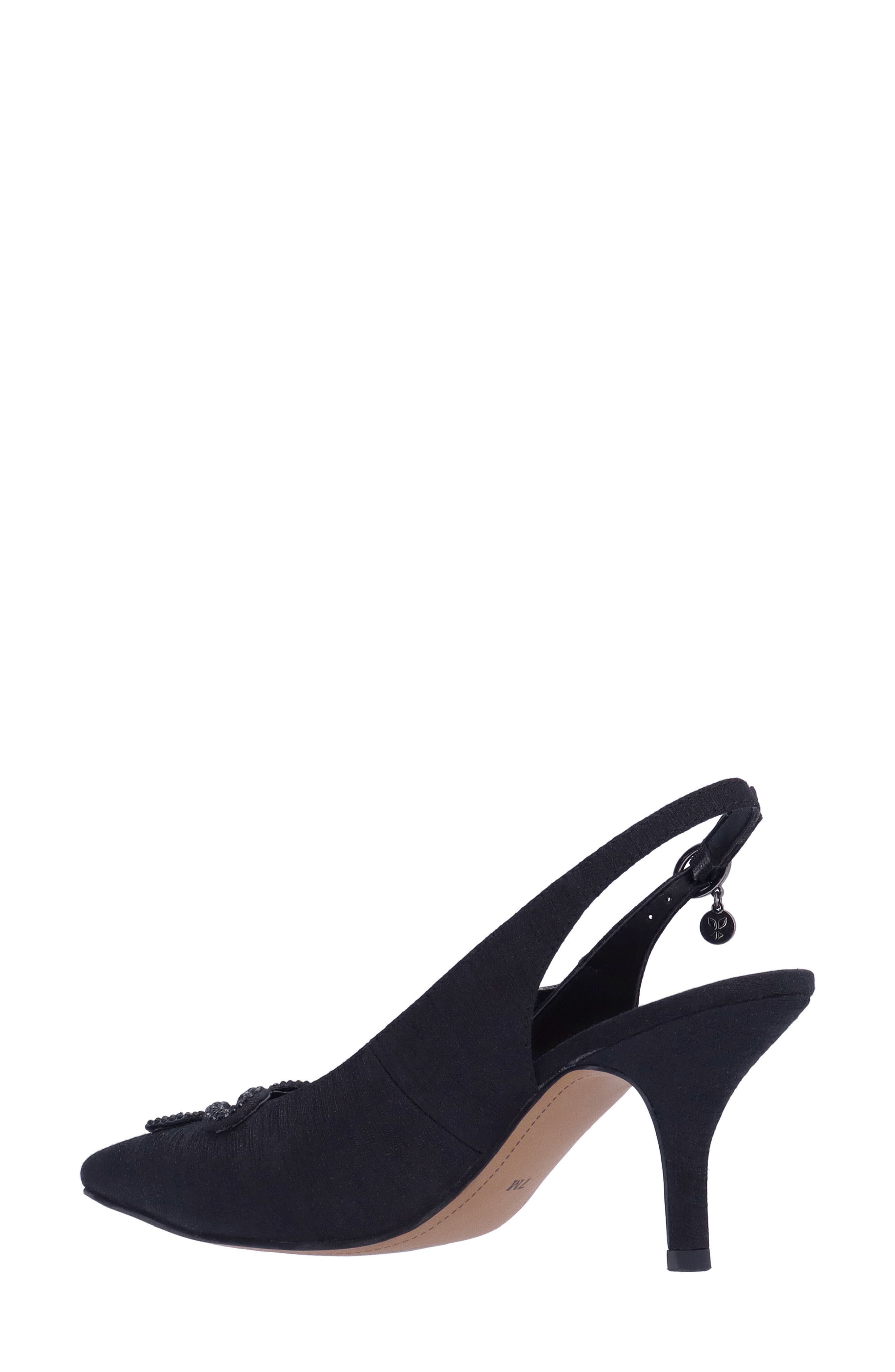 J. Reneé Fedosia Slingback Pointed Toe Pump, Alternate, color, Black