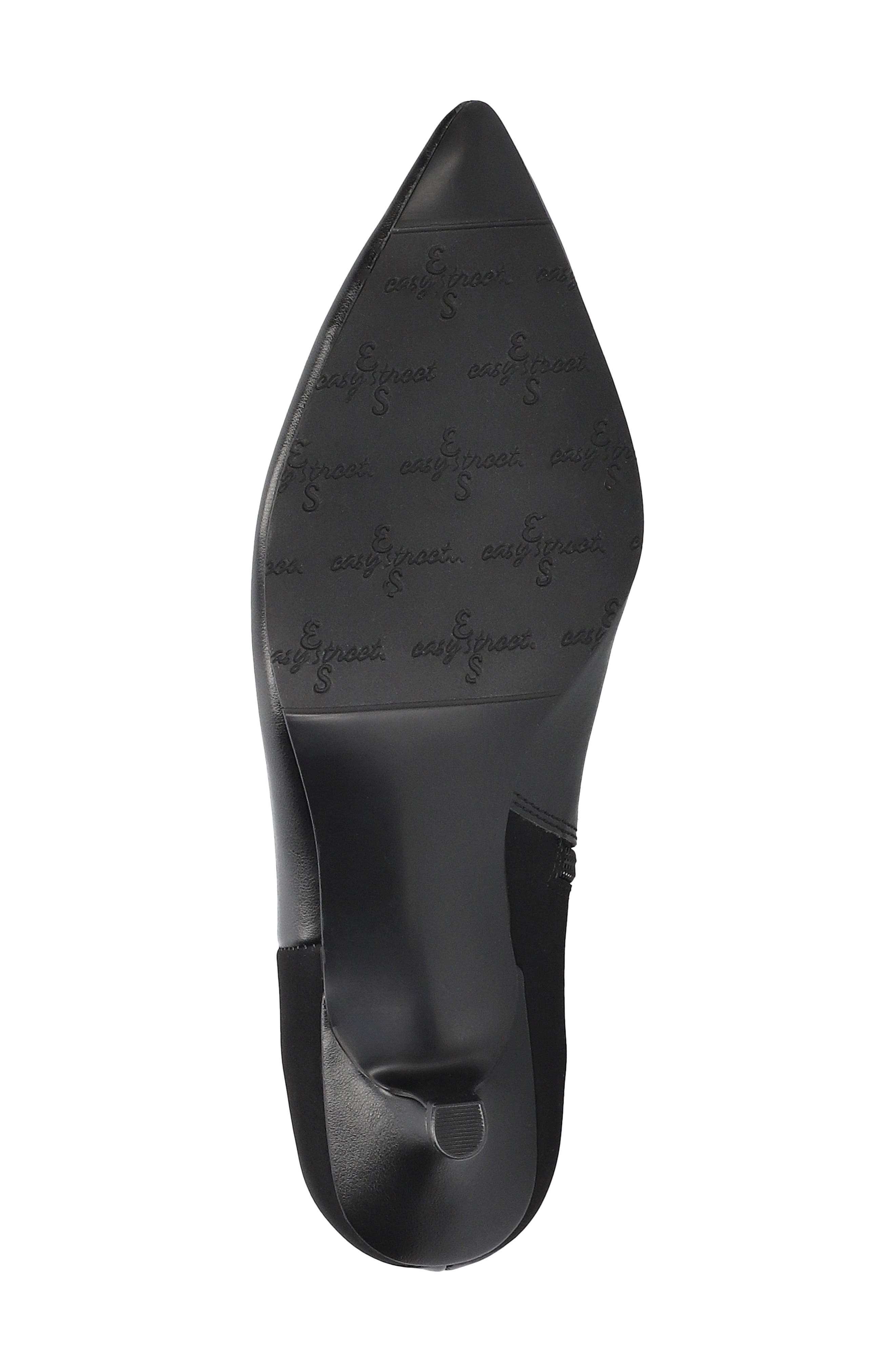 Nyla Faux Leather Bootie, Alternate, color, BLACK