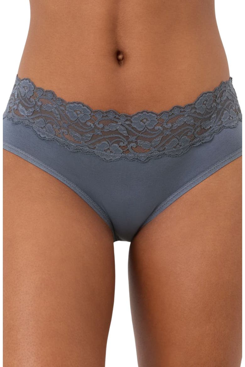 Lace Waist Brief 3-Pack Made With Organic Cotton, Alternate, color, Seaside Blues