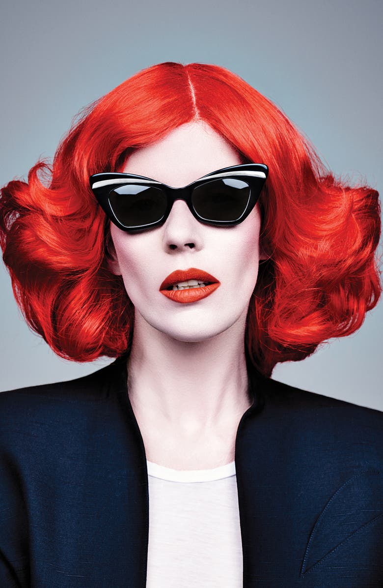 Karen Walker Babou 50mm Sunglasses, Alternate, color, 