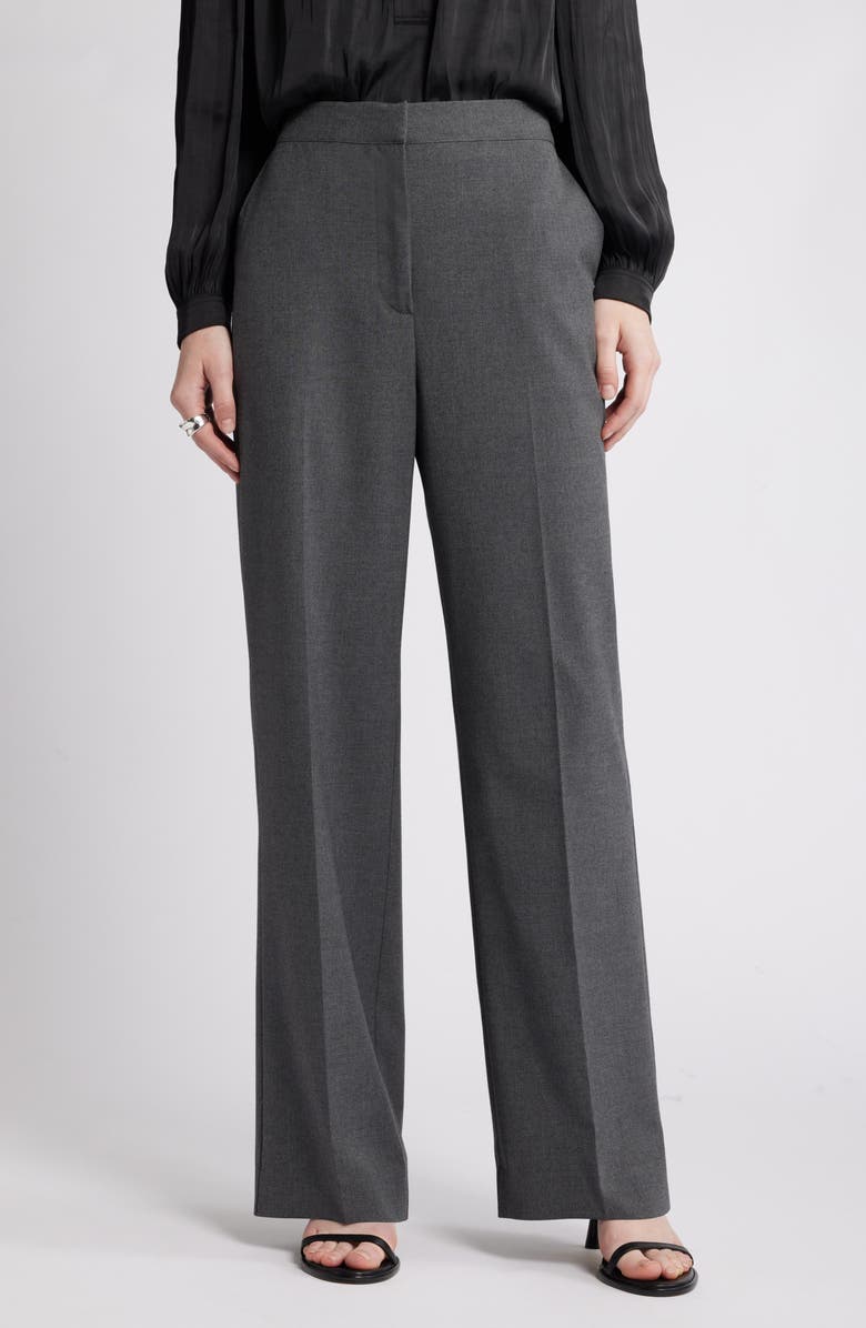 Nordstrom Straight Leg Pants, Main, color, Grey Dark Heather