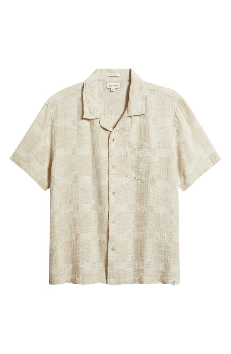 AG Foster Cotton Blend Camp Shirt, Main, color, Natural Multi