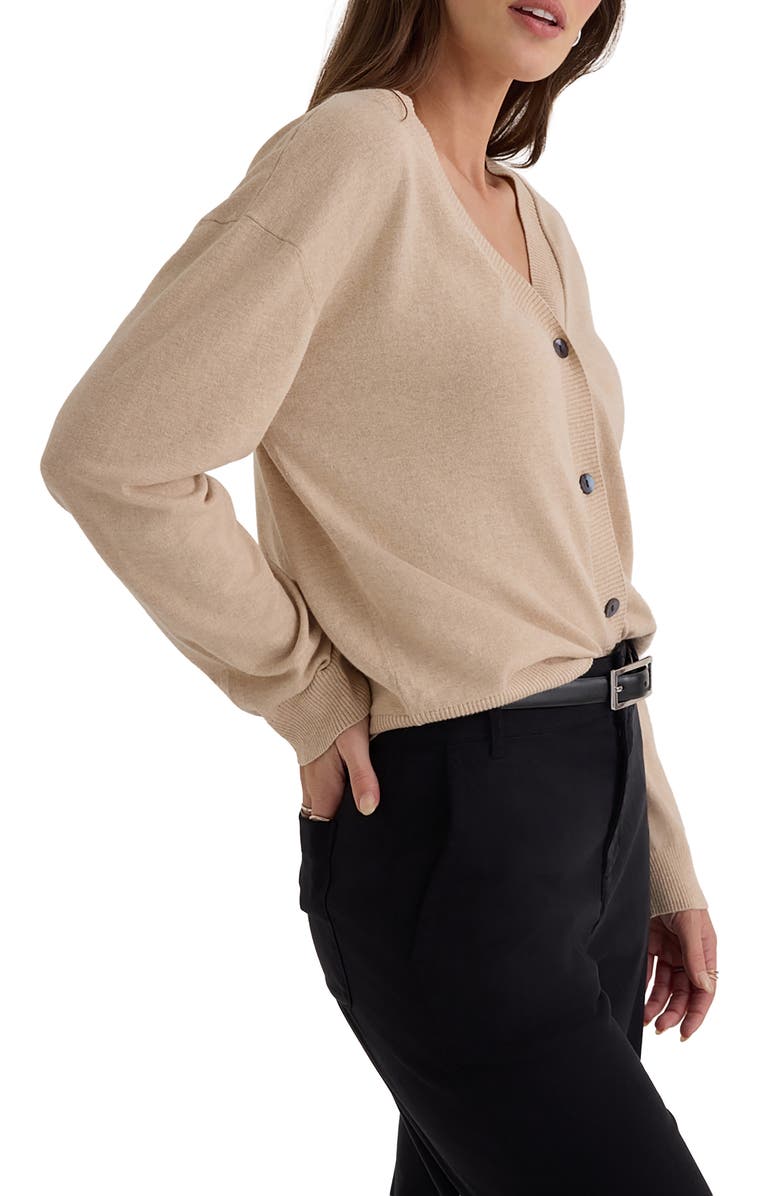 Bella Dahl Lightweight Cotton & Cashmere Cardigan, Alternate, color, Sable Sand