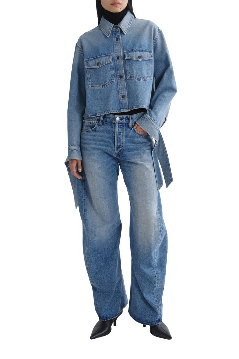 Hewitt Cropped Long Sleeve Shirt, Alternate, color, INDEX MD TINTED IND