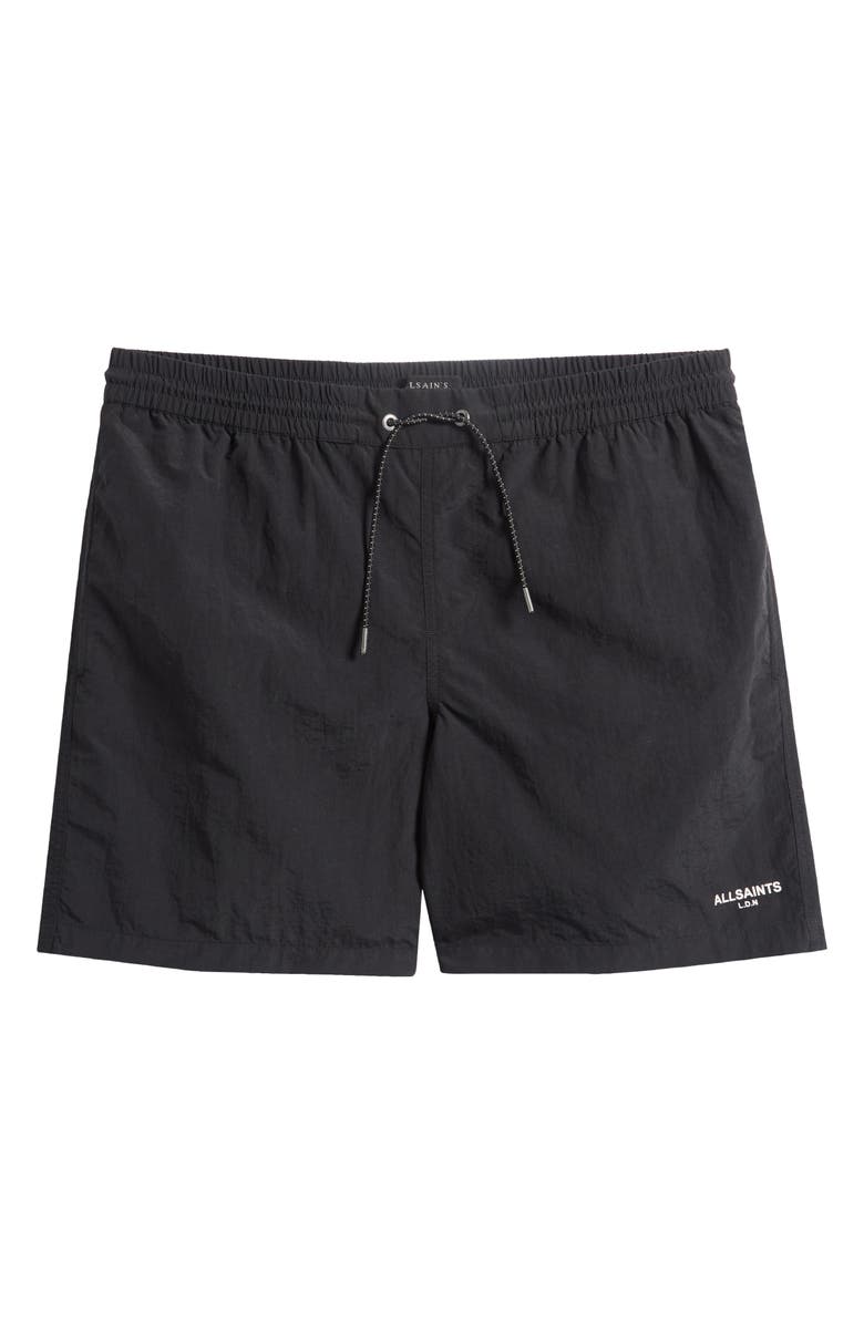 AllSaints Mikro Swim Trunks, Main, color, Jet Black
