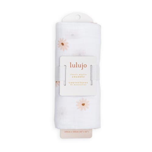 Lulujo Cotton Muslin Swaddle In Daisies