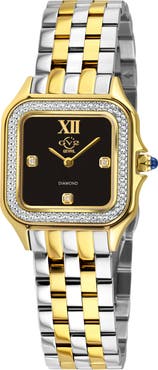 GEVRIL Milan Diamond Dial Bracelet Watch, 27.5mm - 0.015ct.
