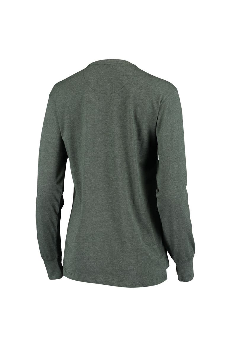 Women's Pressbox Green Miami Hurricanes Two-Hit Canyon Long Sleeve T-Shirt, Alternate, color, Green