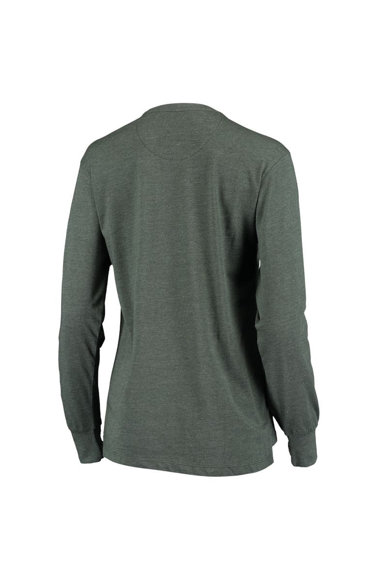 PRESSBOX Women's Pressbox Green Miami Hurricanes Two-Hit Canyon Long Sleeve T-Shirt, Alternate, color, Green