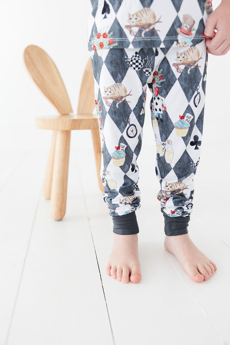 Alice in Wonderland Pajama Set, Alternate, color, Grey