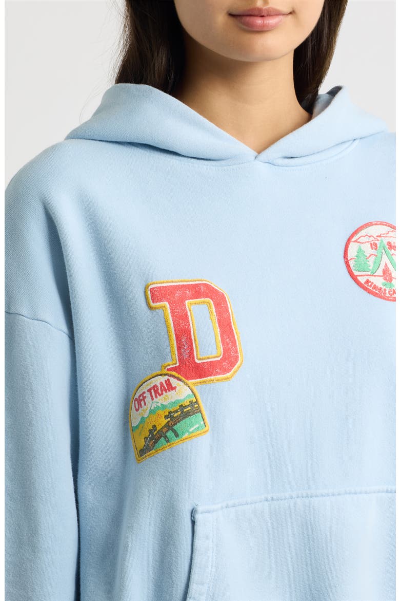 Camp Patches Oversized Hoodie, Alternate, color, POWDER BLUE