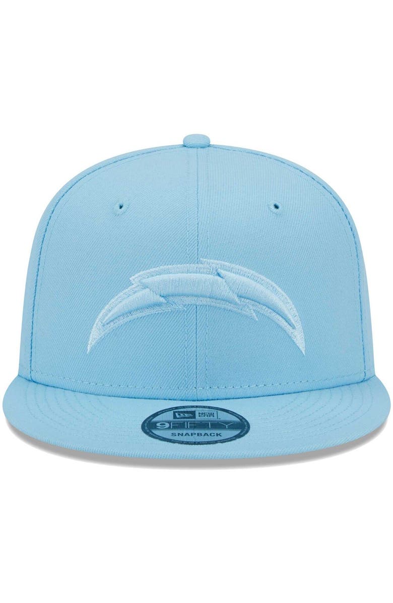 New Era Men's New Era Powder Blue Los Angeles Chargers Color Pack Brights 9FIFTY Snapback Hat, Alternate, color, 