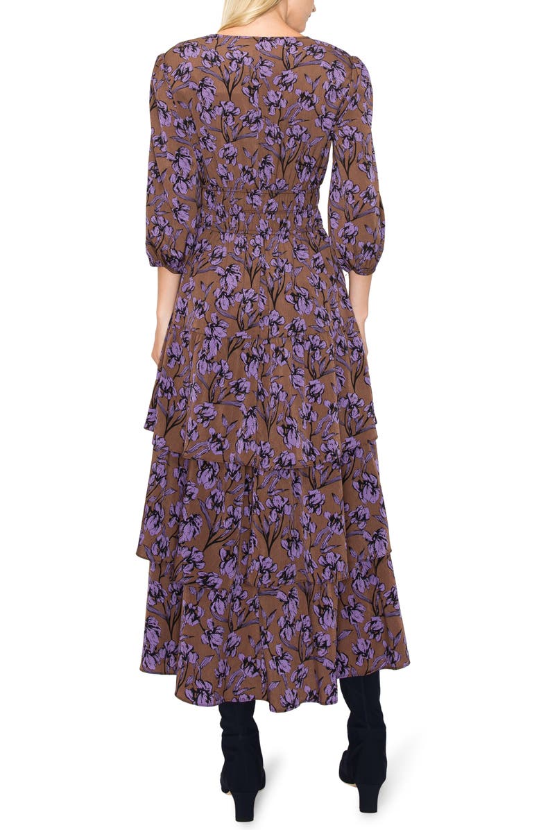 MELLODAY Floral Tiered Midi Dress, Alternate, color,