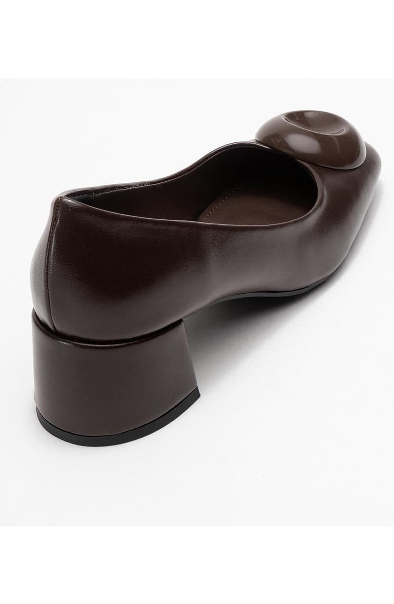 Prologue Shoes Mila Buckle Square Toe Block Heel Pump, Alternate, color, Brown