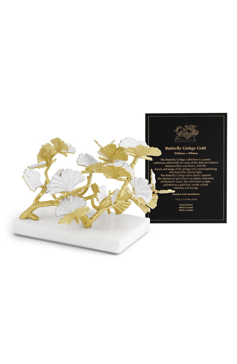 Michael Aram Butterfly Ginkgo Sculpture, Alternate, color, White/ Gold