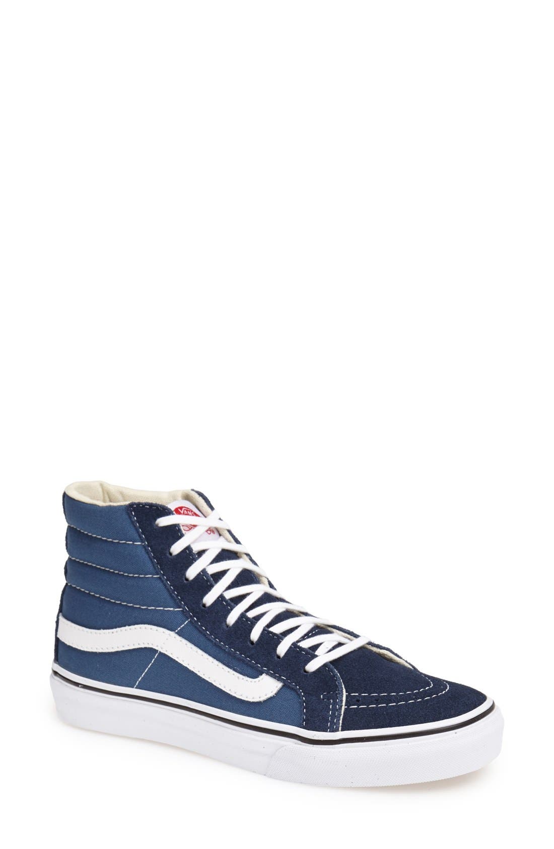 'Sk8-Hi Slim' Sneaker, Main, color, NAVY/ TRUE WHITE